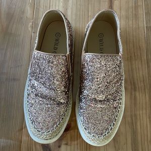Wild G Mason Jar Boutique espadrille gold shoes